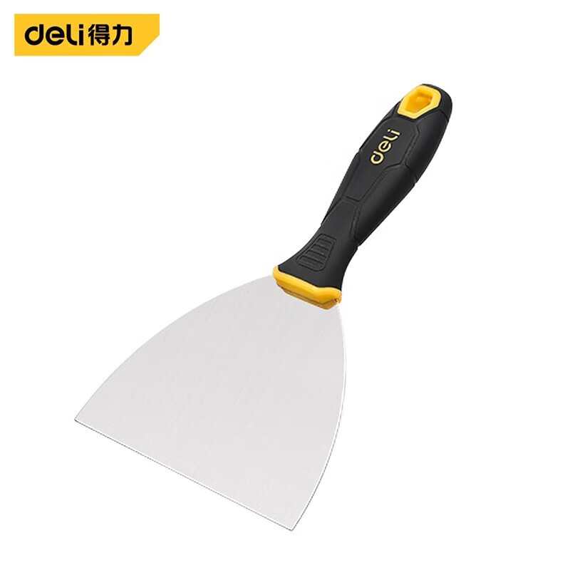 得力（deli） DL-HD5 塑柄油灰刀 5寸 （单位：把）  黄