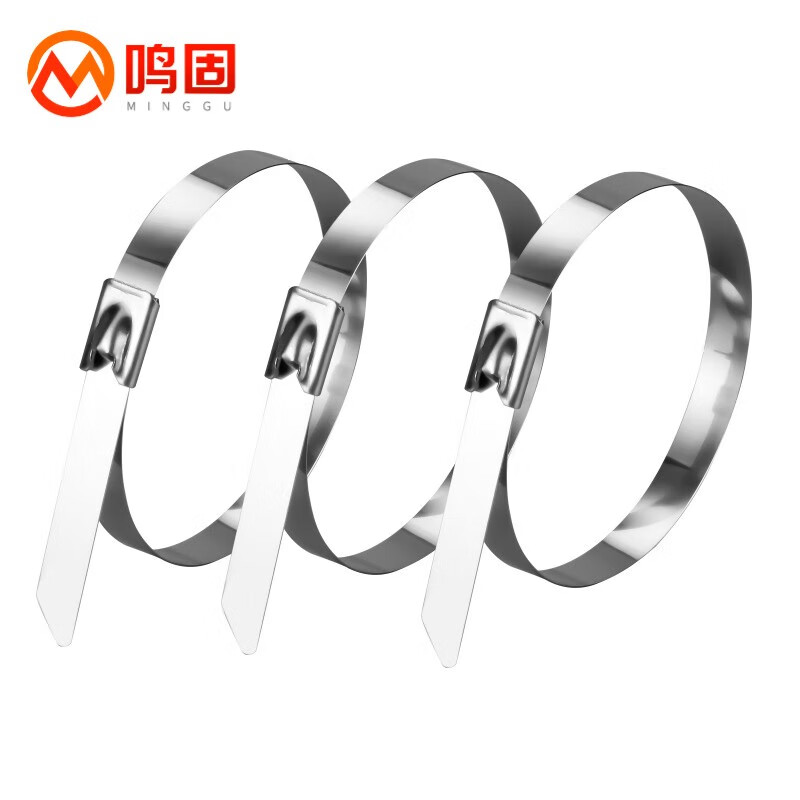 鸣固 4.6*1200mm 304不锈钢扎带 100根/包 （单位：包）  