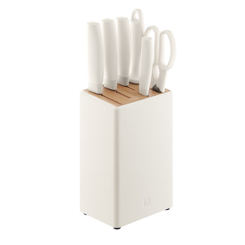 双立人 1032837 钛金抗菌刀具套装 7件套 （单位：套）  奶油白