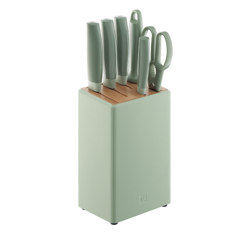 双立人 1032836 钛金抗菌刀具套装 7件套 （单位：套）  薄荷绿