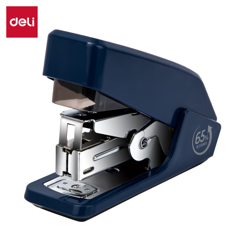 得力（deli） 0466 省力订书机 可装50枚钉 适配12# （单位：个）  蓝色