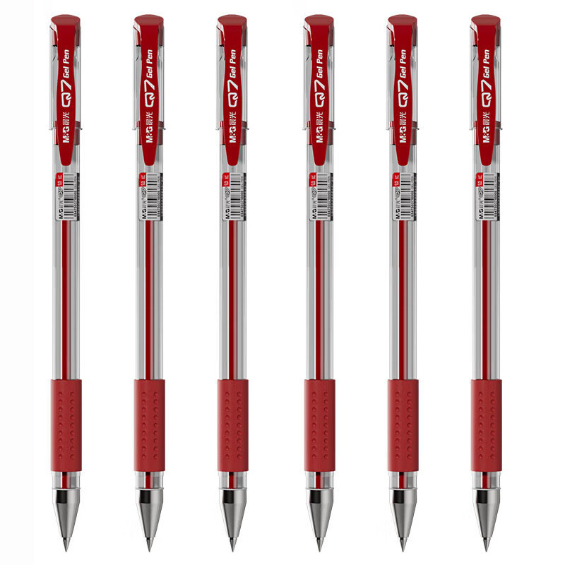 晨光（M&G） Q7 拔盖子弹头中性笔 0.5mm 6支/盒 （单位：盒）  红色