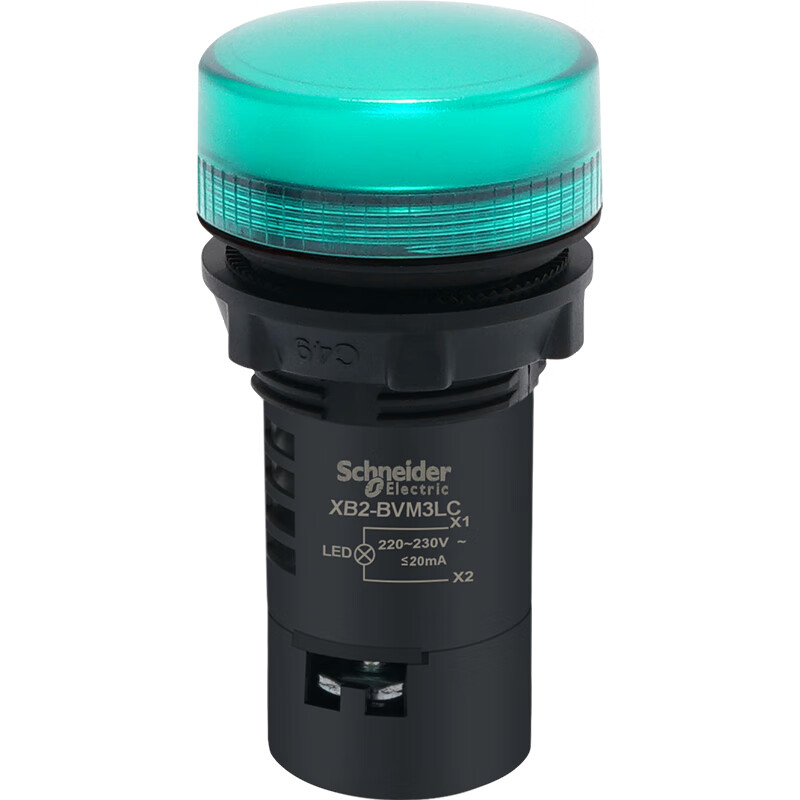 施耐德电气（Schneider Elec XB2BVM3LC 配电箱面板指示灯 AC220V 22mm （单位：个）  