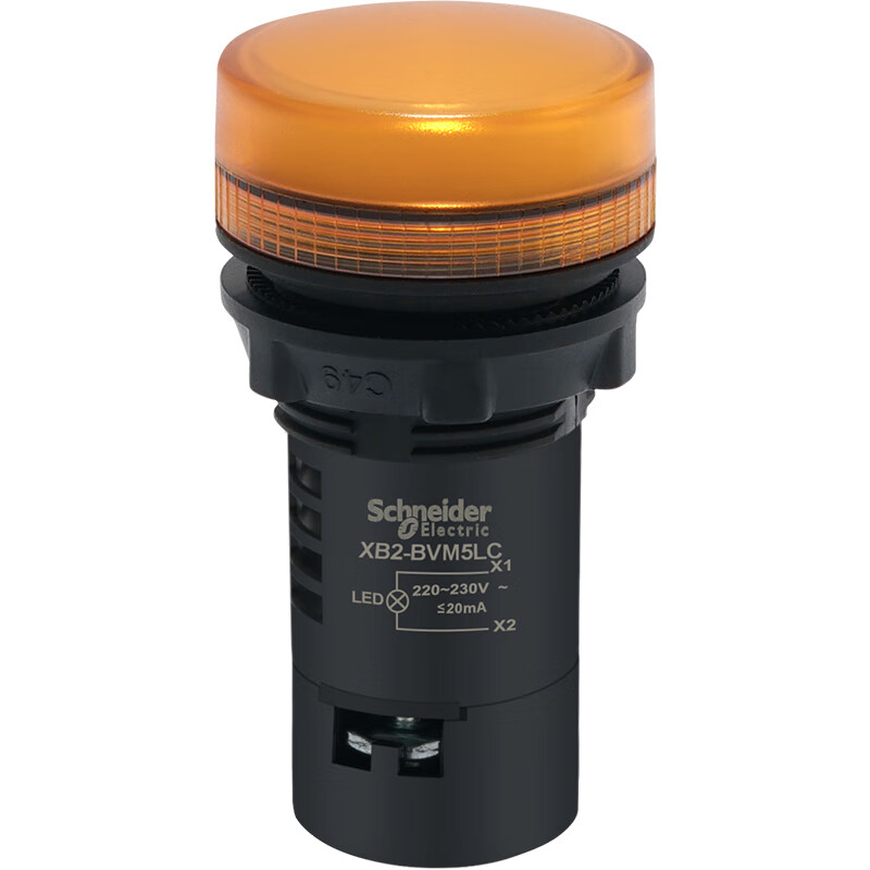 施耐德电气（Schneider Elec XB2BVM5LC 按钮信号灯 AC220V 22mm （单位：个）  