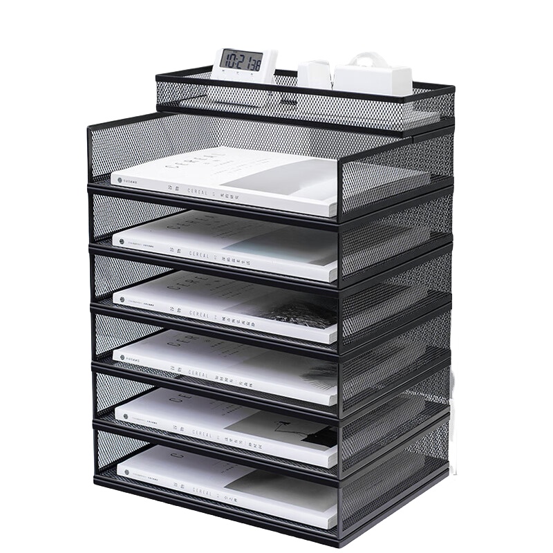 锦盼 A4升级版 欧式文件架 七层 （单位：个）  黑色