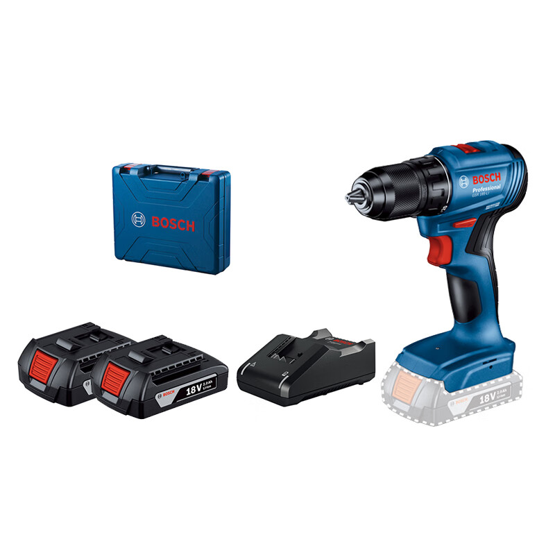 博世（BOSCH） GSR185-LI 无刷锂电钻 2.0Ah双电一冲 （单位：套）  