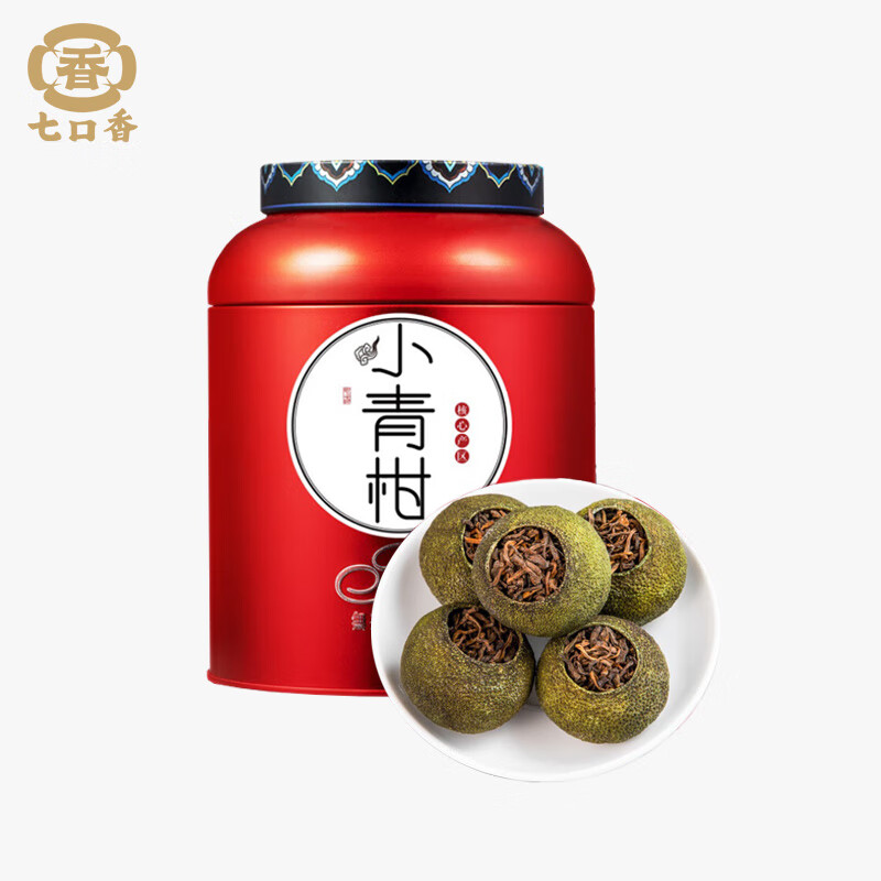 七口香 小青柑 普洱熟茶礼袋 250g/罐 2罐/组 （单位：组）  