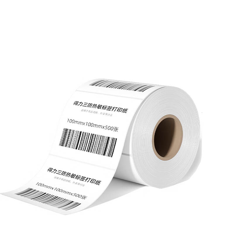 得力（deli） 12301 热敏标签纸 500枚/卷 1卷/筒 （单位：筒）  