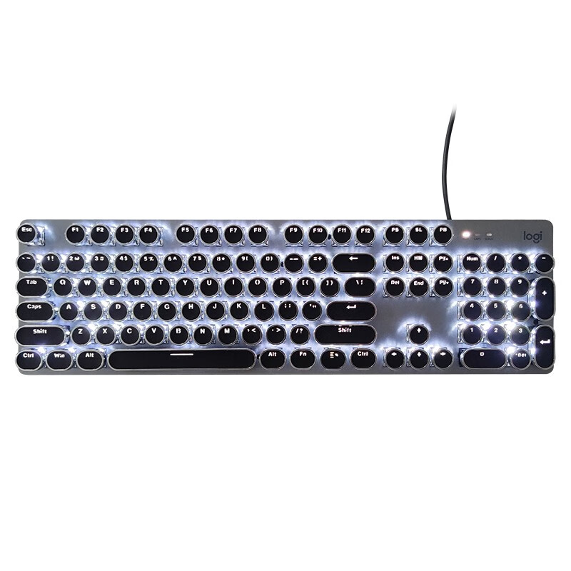 罗技（Logitech） K845 有线机械办公键盘 红轴 经典朋克键帽-黑 （单位：个）  