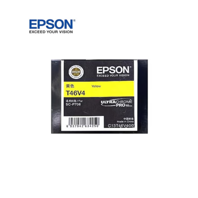 爱普生（EPSON） T46V4 原装墨水 25ml （单位：支） 适用P708机器 黄色