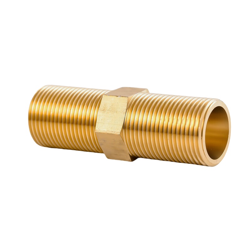 庄诚 铜1寸双外丝 进水管接头配件 Φ25*100mm （单位：个）  