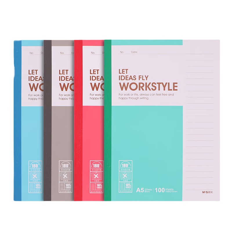 晨光（M&G） APYJX411 A5无线装订本 100页/本 5本/包 （单位：包）  颜色随机