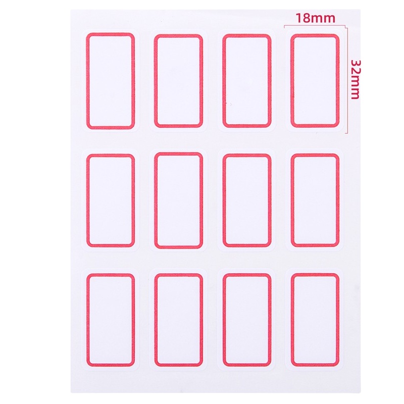 得力（deli） 7184 自粘性胶贴口取纸 18*32mm/枚 12枚/张 12张/包 （单位：包）  