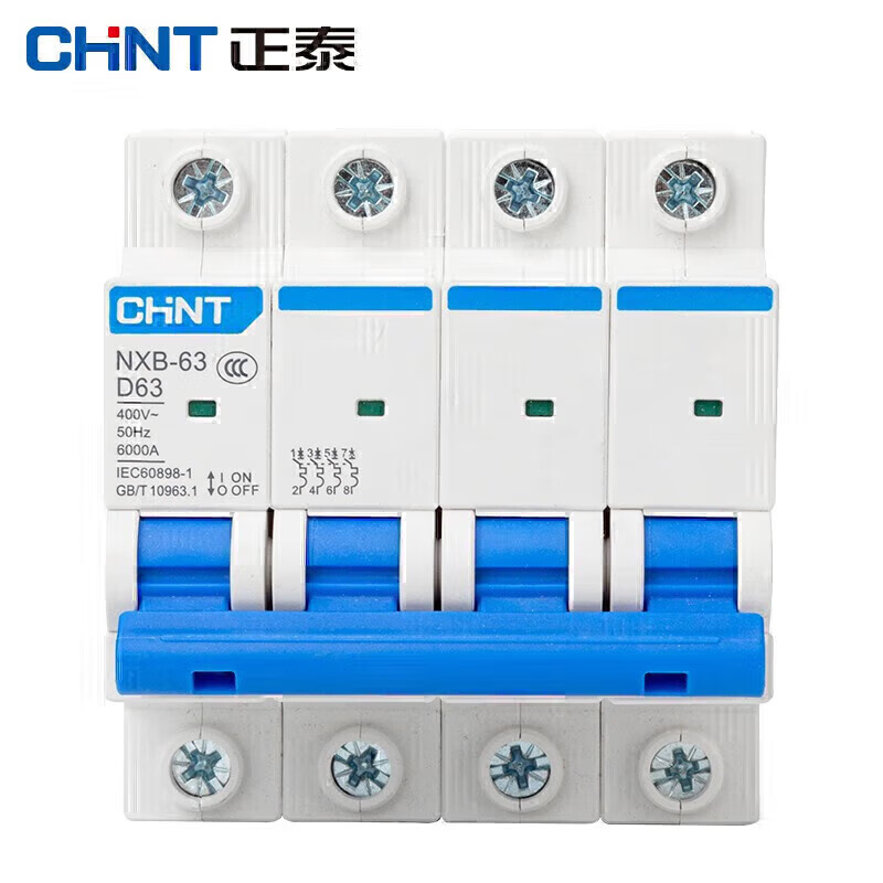 正泰（CHNT） NXB-63/D63-4P 断路器  （单位：个）  