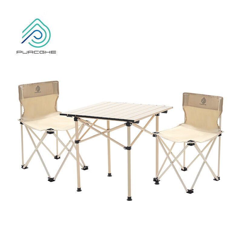 普瑞歌（PURCGHE） PU-HZY03-01 折叠桌椅组合三件套 折叠椅*2+折叠桌*1 （单位：套）