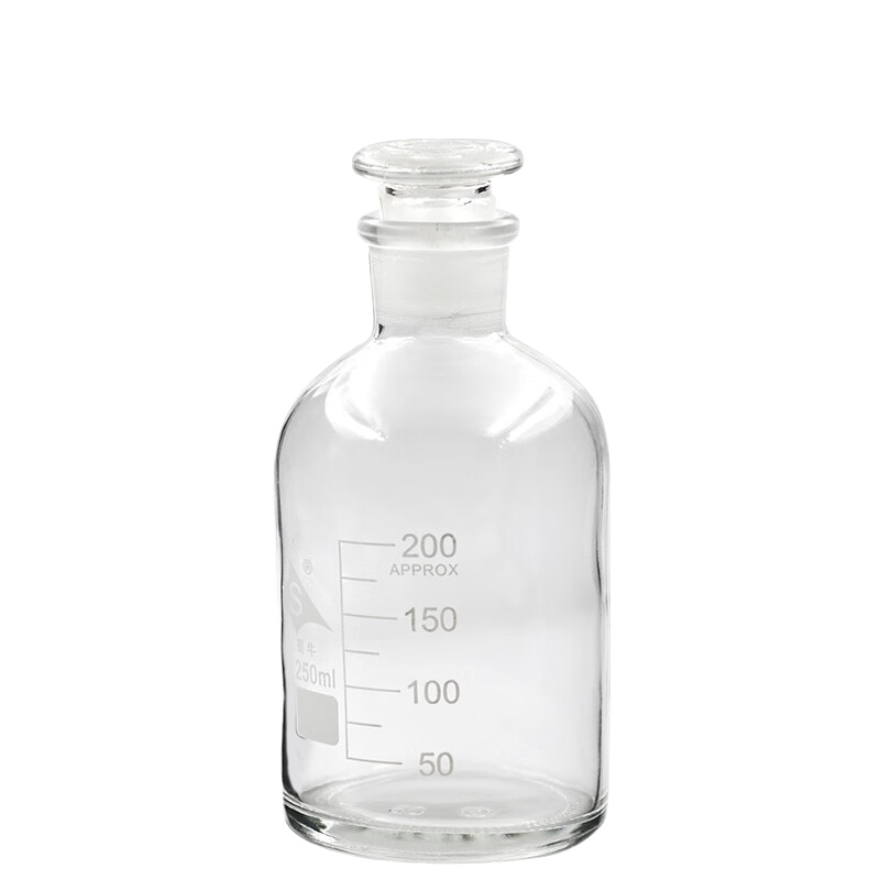 蜀牛 细口 玻璃试剂瓶 配盖 250ml （单位：个） 白色