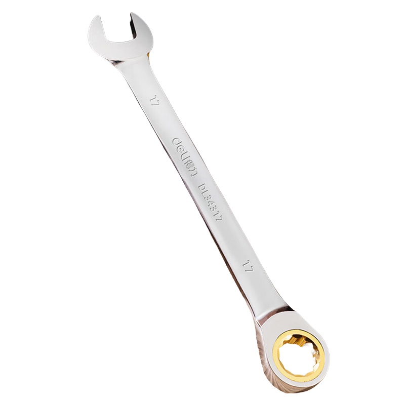 得力（deli） DL34317 雾面棘轮两用扳手 17mm （单位：把）