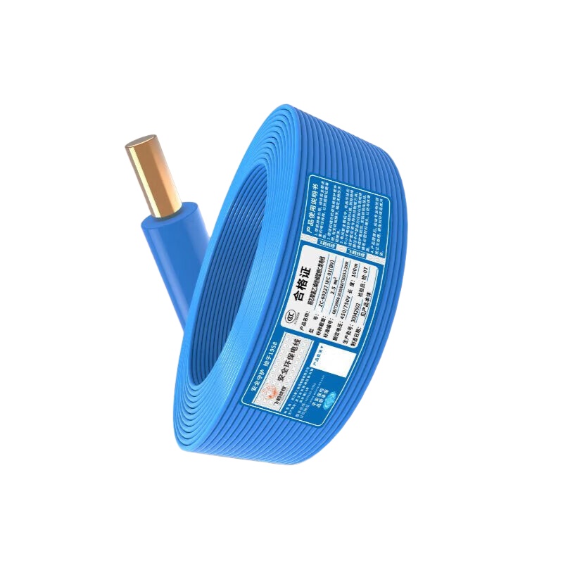 飞鹤 ZC-60227 电源线 IEC 01(BV) 4平方毫米 100米/卷 （单位：卷） 蓝色