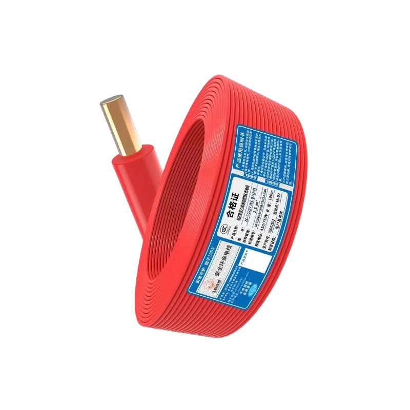 飞鹤 ZC-60227 电源线 IEC 01(BV) 4平方毫米 100米/卷 （单位：卷） 红色
