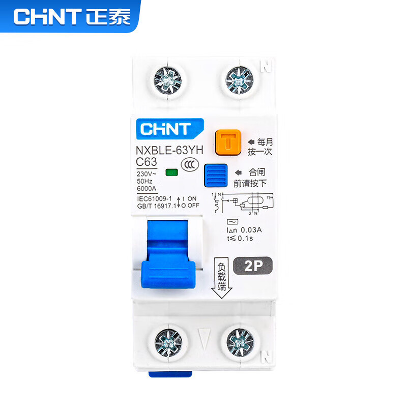 正泰（CHNT） NXBLE-63YH 家用漏电保护器 2P C40A （单位：个）