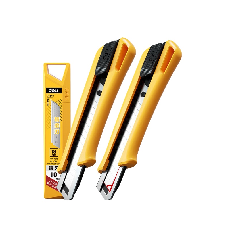 得力（deli） DL900203 自锁美工刀 2把+10刀片 （单位：套）
