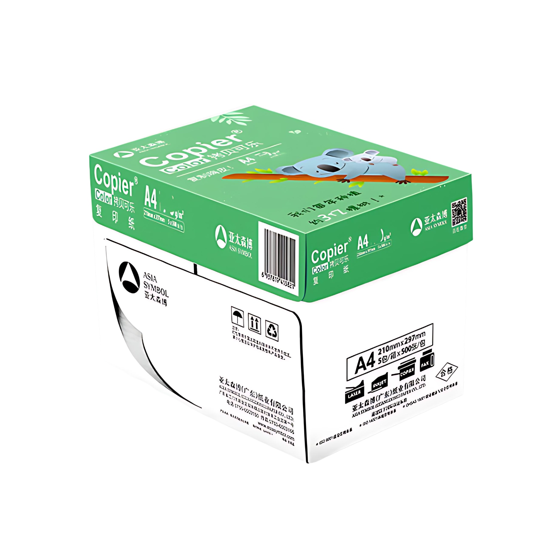 亚太森博 107153 A4 80g复印纸 500张/包 5包/箱 （单位：箱）