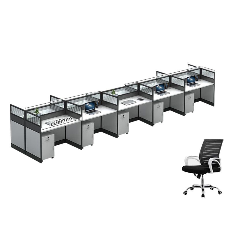 鼎珂家具 对坐10人位 办公桌椅组合 含柜+椅 （单位：套）