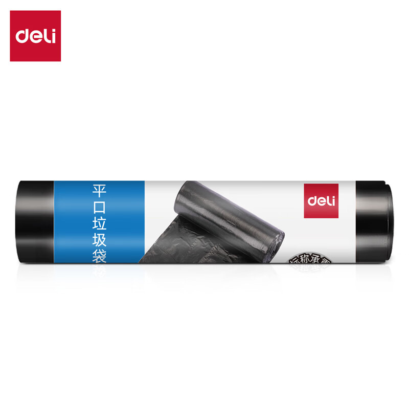 得力（deli） DP739 平口垃圾袋 60*80cm 10个/卷 10卷/组 （单位：组）