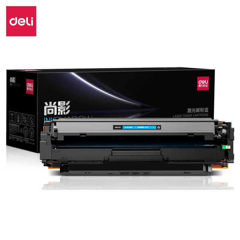 得力（deli） M-W2041A 激光碳粉盒 含芯片 2100页 （单位：支） 适用 HP Color LaserJet Pro M454dw M454dn 青色