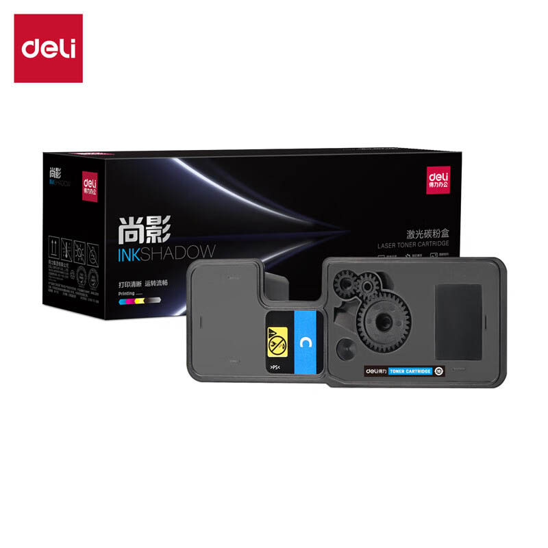得力（deli） M-TK5233C 激光碳粉盒 2200页 （单位：支） 适用于京瓷Kyocera ECOSYS P5021cdn/P5021cdw 青色
