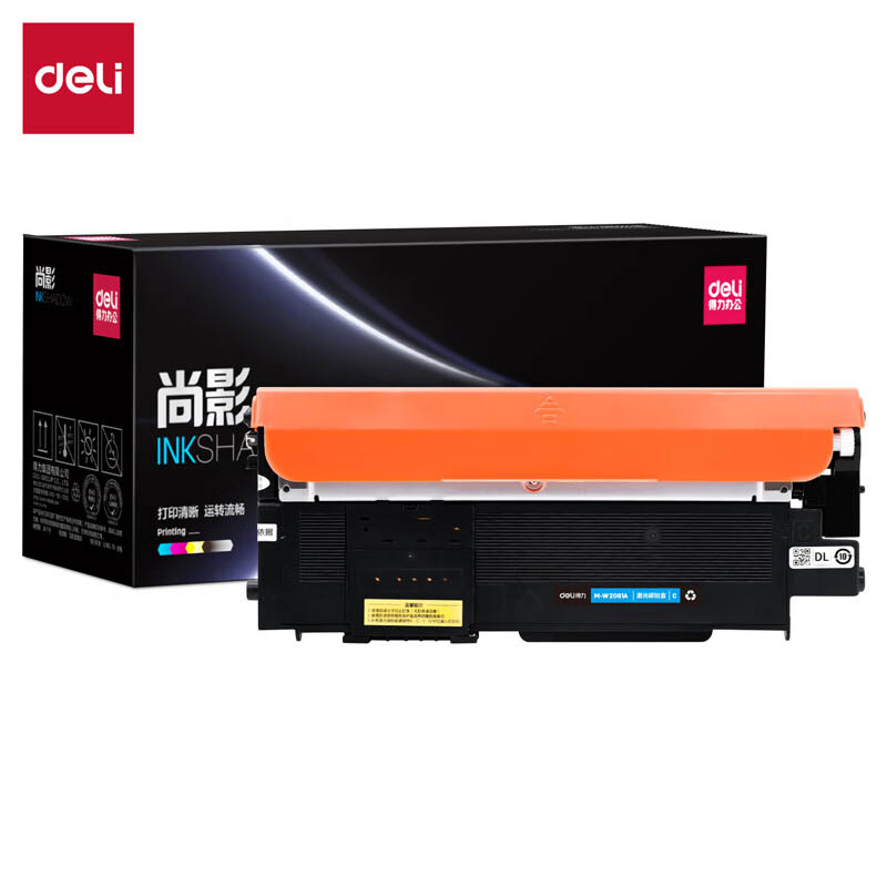 得力（deli） M-LT1821C 通用硒鼓 含芯片 1000页 （单位：支） 适用Lenovo CS1831/CS1831W/CS1821/CS1821W 青色