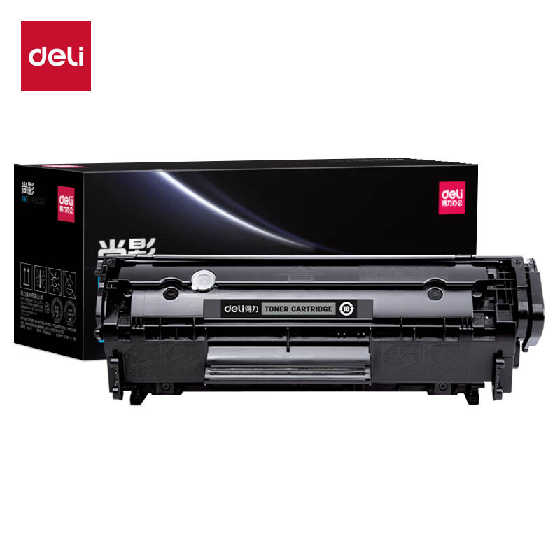 得力（deli） M-Q2612AX 通用硒鼓 不含芯片 3000页 （单位：支） 适用HP LaserJet 1010/1012/1015/1018/1020/1020PLUS/1022 黑色
