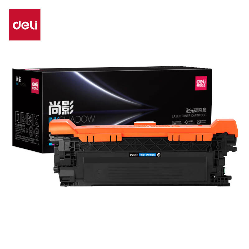 得力（deli） M-CE251A 通用硒鼓 含芯片 5000页 （单位：支） 适用HP Color LaserJet CM3530MFP/CM3530FS/CP3525DN/CP3525N 青色