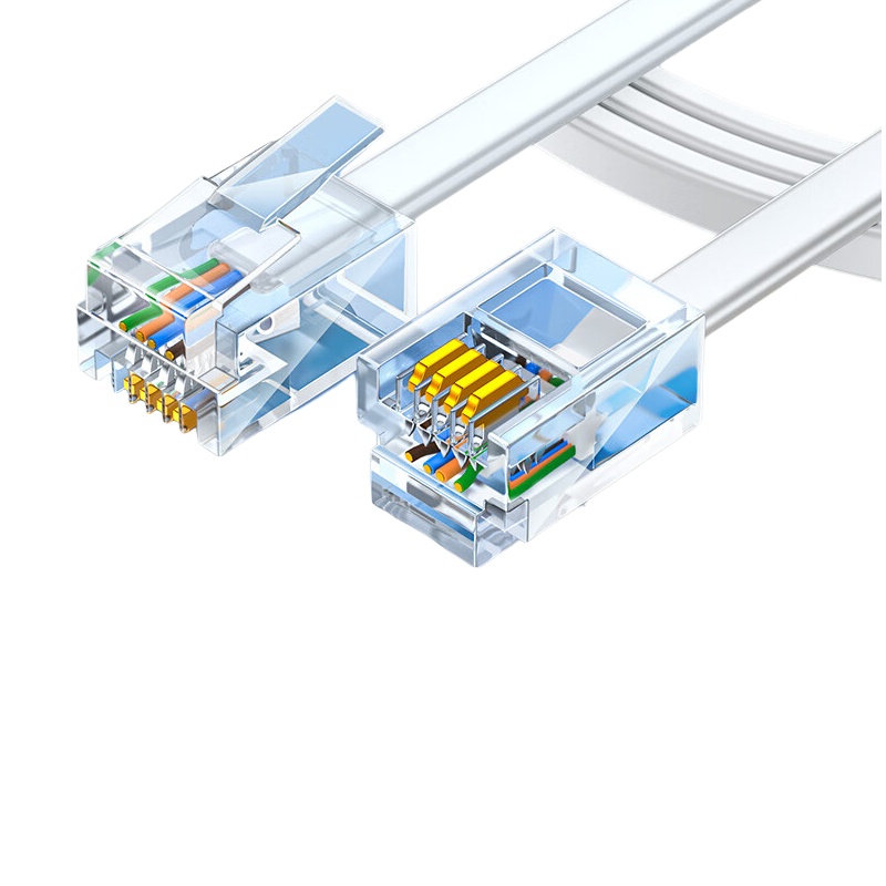 山泽 DH-4003L 4芯多股6P4C纯铜电话线 3m （单位：根）