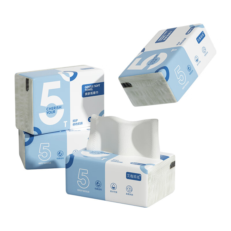 艾逸瑶选 AYYX018-4 原生木浆蓝色梦想软纸抽 170*120mm 4层 300张 4包/箱 （单位：箱）