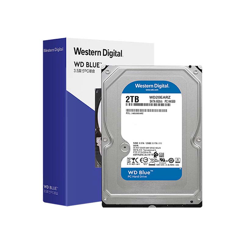 西部数据（WD） WD20EARZ 台式机械硬盘 2TB 5400转 （单位：个）