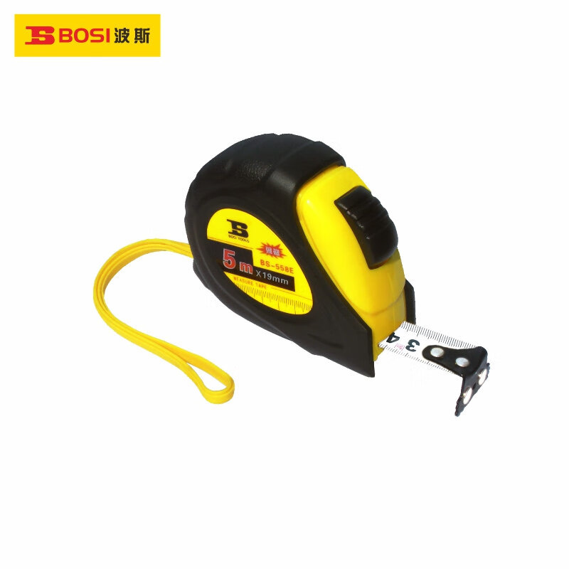 波斯（BOSI） BS120558A 钢卷尺 5M*19MM （单位：把） 黄色