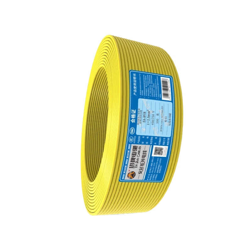 塔牌 BVR10 通用绝缘电线 国标铜线 1*10平方 （单位：米） 100米起订 黄色
