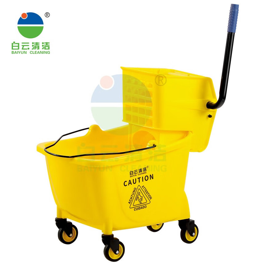 白云清洁 AF08080 单桶榨水车 32L （单位：台） 黄色