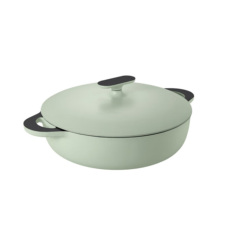 德世朗（DESLON） DFS-D868GN 极光系列珐琅多用锅 26cm （单位：个） 浅绿色