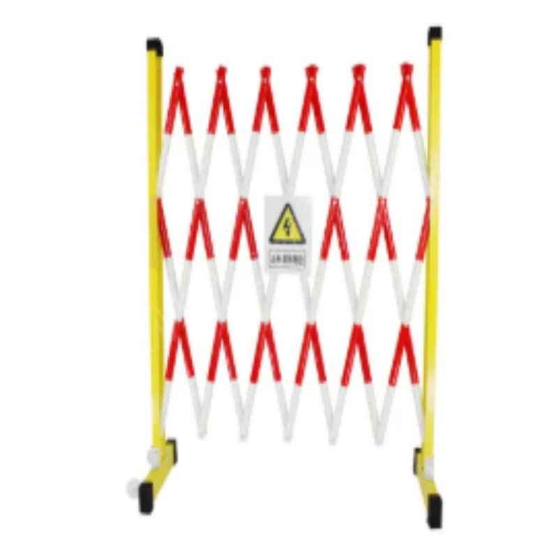 冰禹（ICEY） PG1225 管式玻璃钢伸缩围栏 1.2*2.5m （单位：个） 红/白/黄