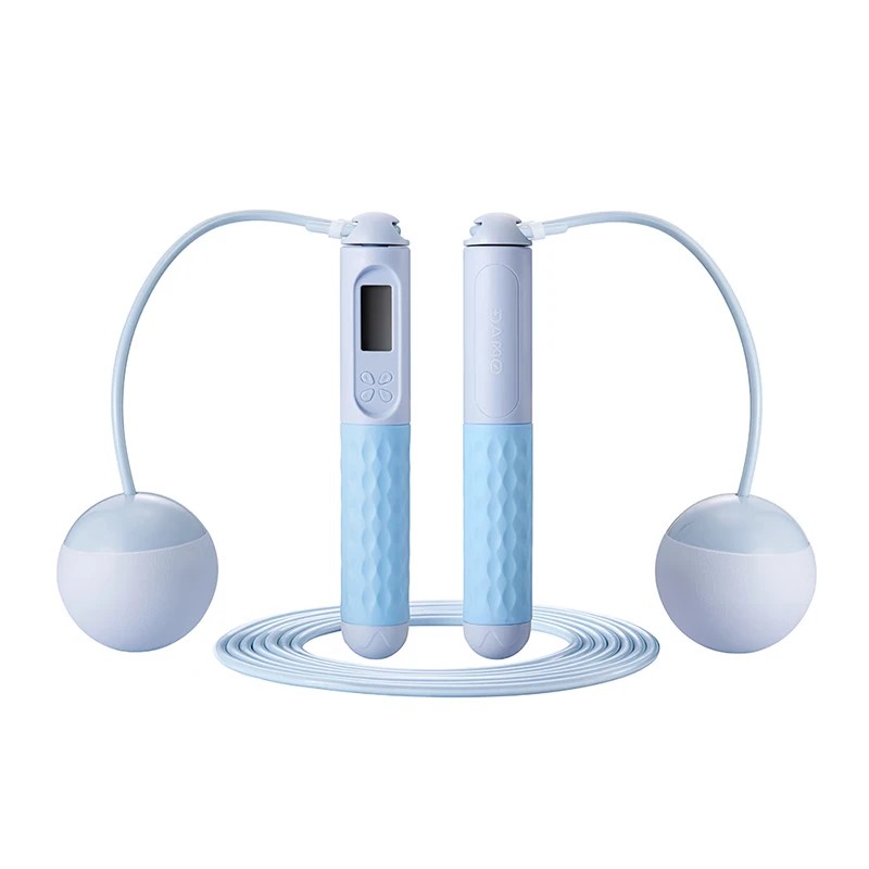 大迈 DM-3001 智能计数两用跳绳套装 两件套 （单位：套） 手柄17.5*2.65cm、无绳大球直径6cm、有绳280cm 摩洛哥蓝