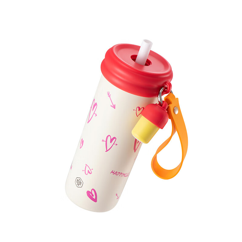 博堡 BWYB-600 雾屿吸管保温杯 600mL （单位：个） 活力红