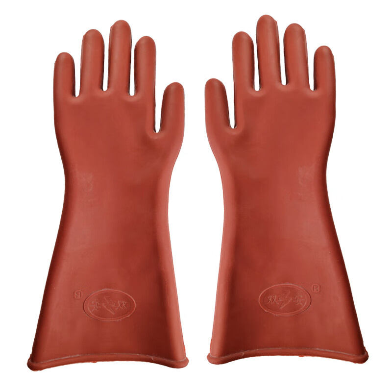双安（SHUANGAN） 橡胶 绝缘手套 12kv 均码 （单位：双） 红棕色