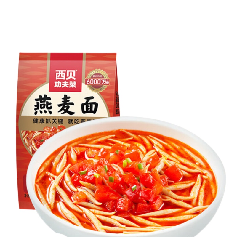 西贝 番茄酸汤燕麦鱼鱼 燕麦面 300g*5 （单位：袋）