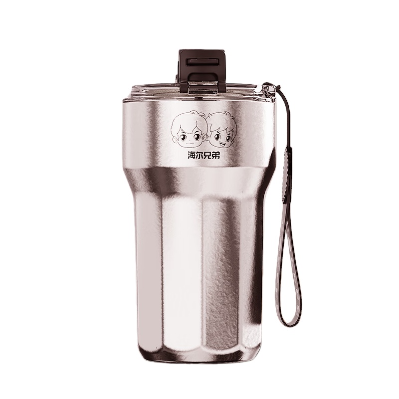 海尔兄弟 HBBZ-J01D40L 便携双饮钛咖啡杯 400ml （单位：个）