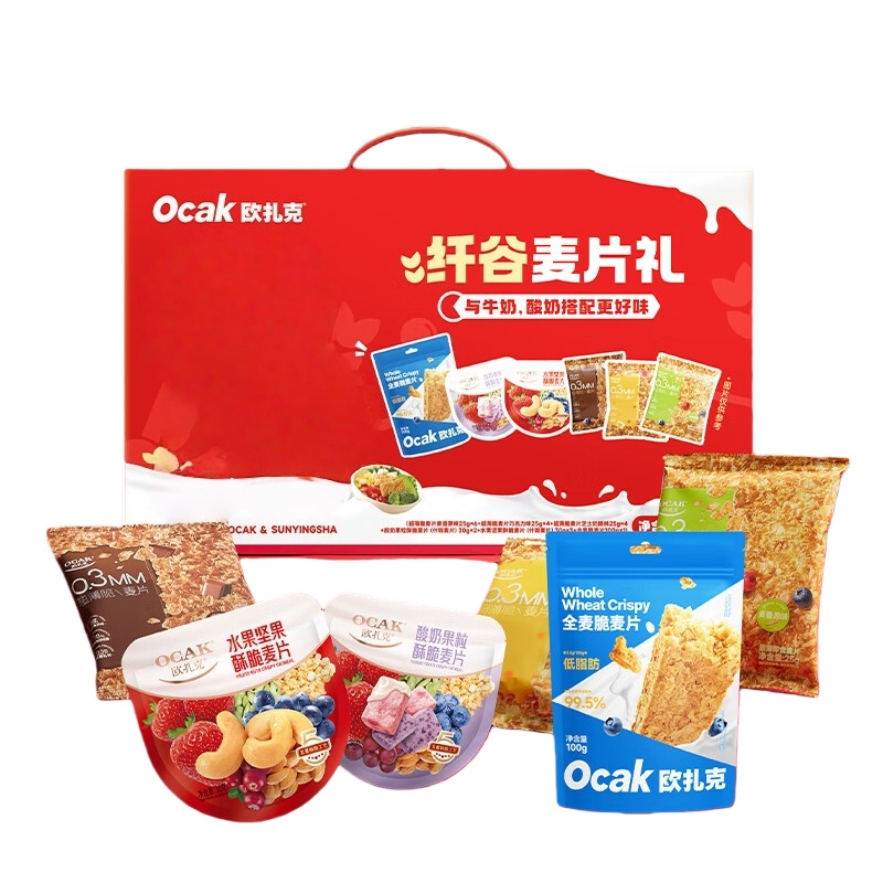 欧扎克 礼盒装 纤谷麦片礼 600g/盒 （单位：盒）