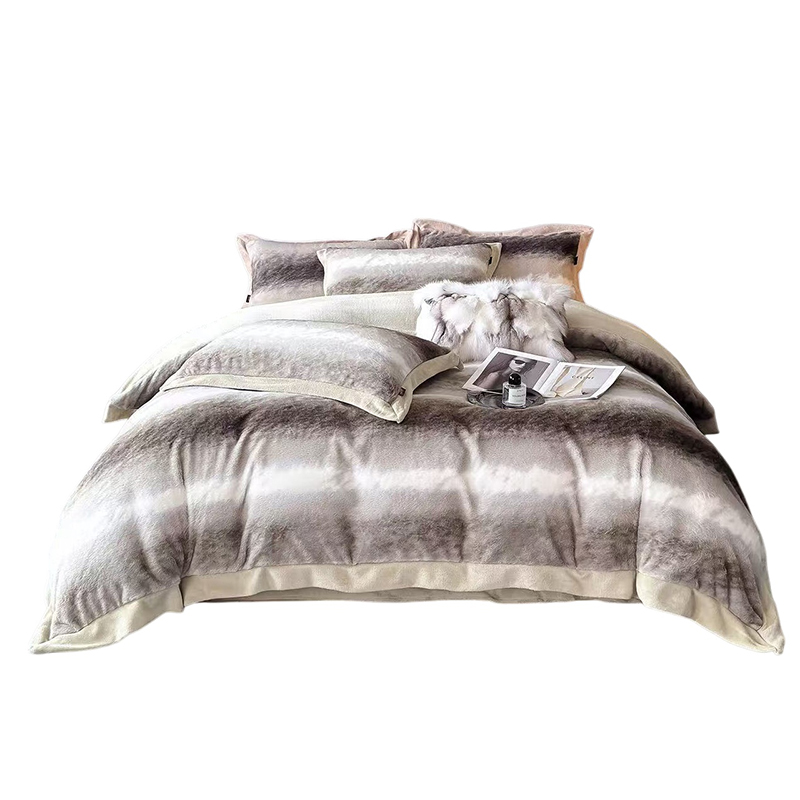 红豆 HD-TJ2523 &ldquo;赫本&rdquo;兔毛床饰套件 200*230cm （单位：条） 咖色