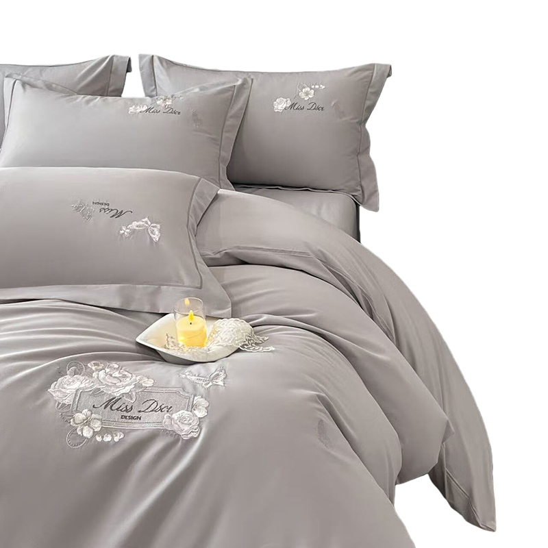 红豆 HD-TJ2516 &ldquo;梦境&rdquo;全棉床饰套件 200*230cm （单位：条） 灰色