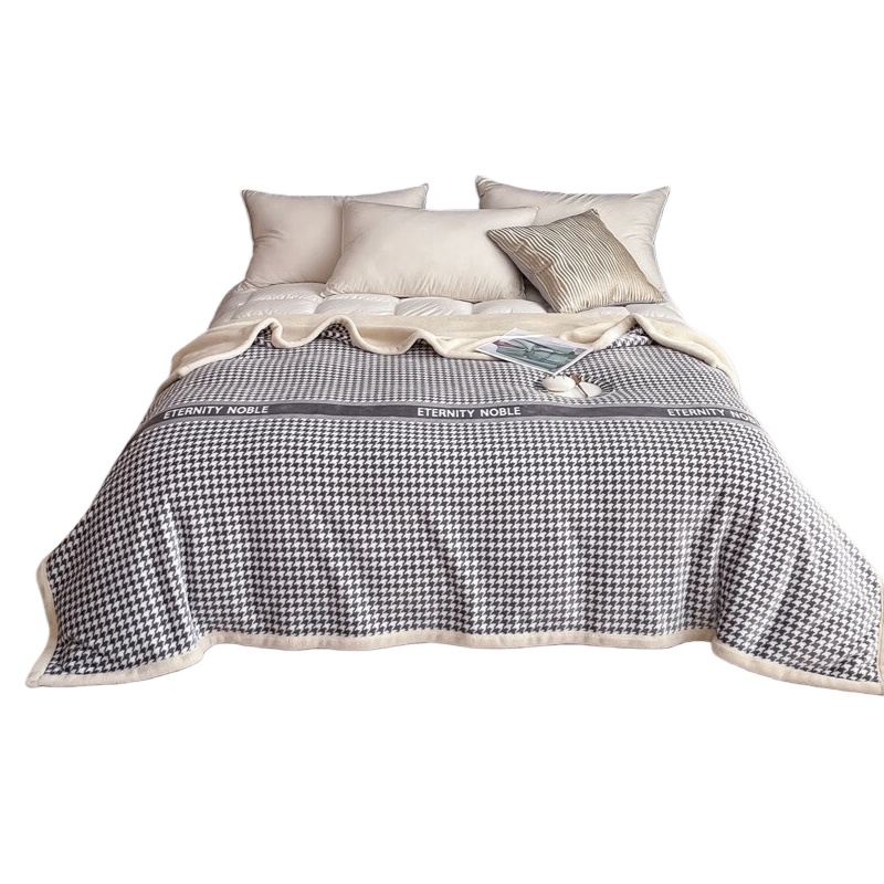 红豆 HD-MT25018 千鸟格暖肤休闲毯 200*230cm （单位：条）